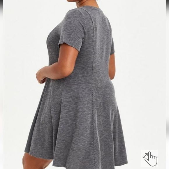 Torrid Mini Rib Knit Fit And Flare Dress 1 - Picture 8 of 9
